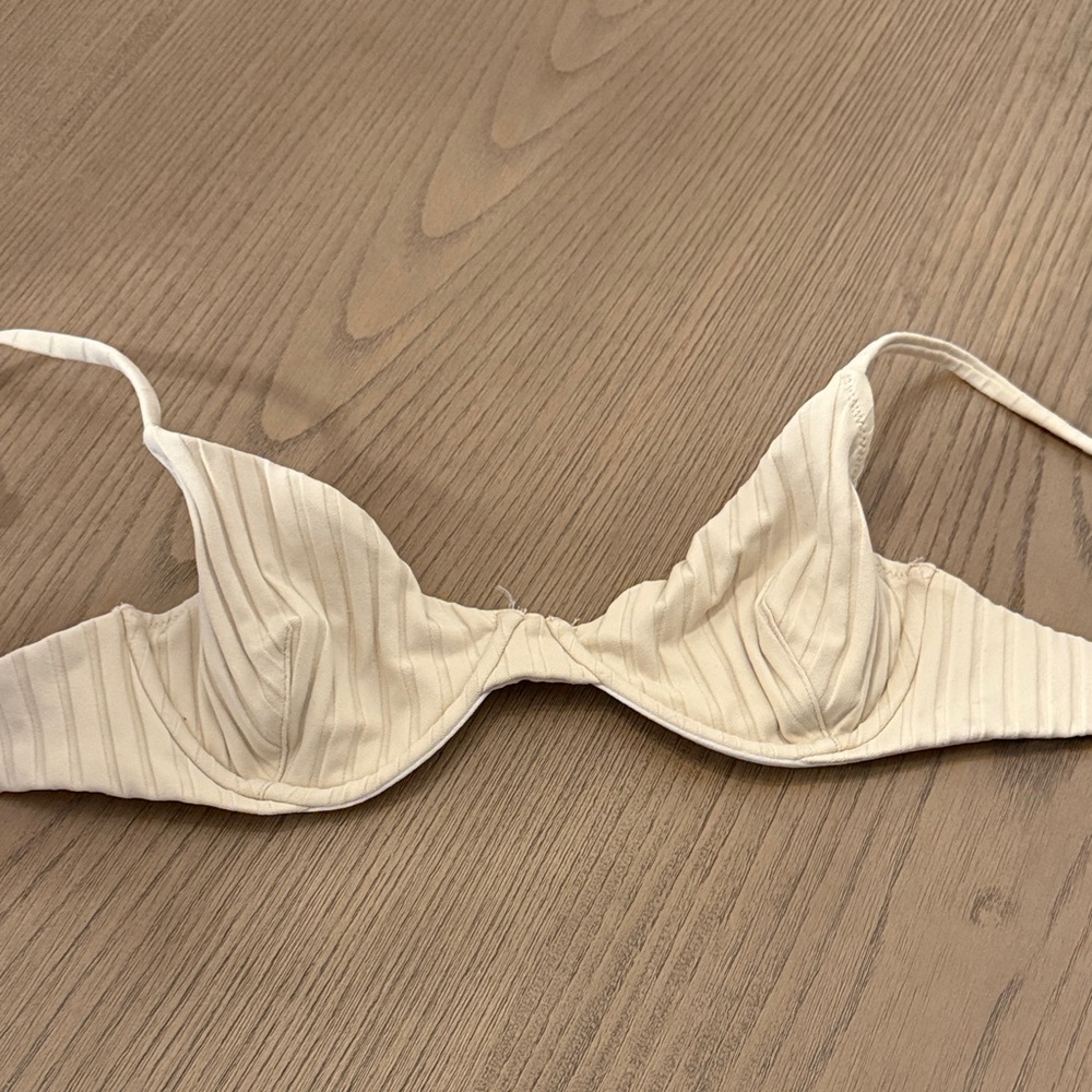Montce Cream Striped Women's Bra